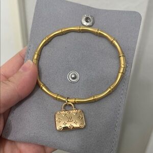 Louis Vitton gold Bracelet with Charm